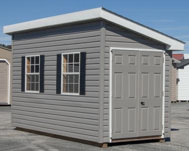 6x14 Lean-To Storage Shed With Graphite Grey Vinyl Siding