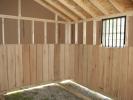 10x20 Enclosed Horse Barn Stall with kick boards and window with grill