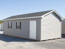 12x28 Front Entry Peak Storage Shed with Vinyl Siding (Back)