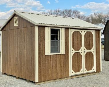 10 x 12 Peak Style Shed Side Entry - Metal Roof